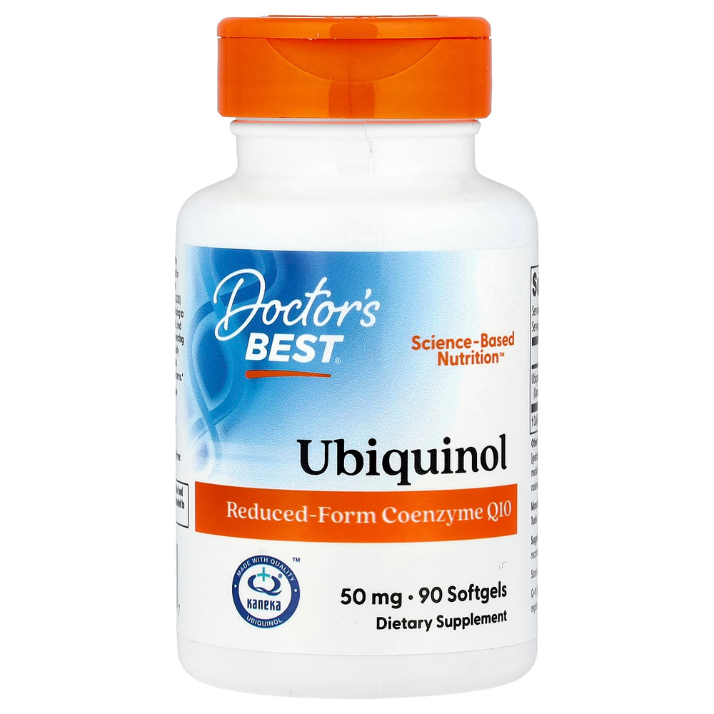 Doctor's Best, убихинол с Kaneka Q+®, 50 мг, 90 капсул