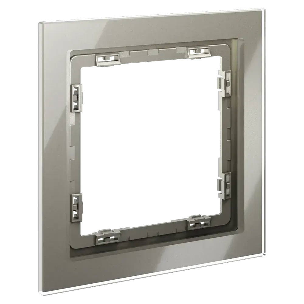 Рамка стеклянная VOLTUM S70 на 1 пост, (шелк, стекло)