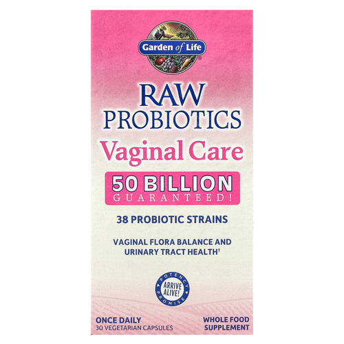 Garden of Life, RAW Probiotics, Vaginal Care, добавка для здоровья влагалища, 30 вегетарианских капсул