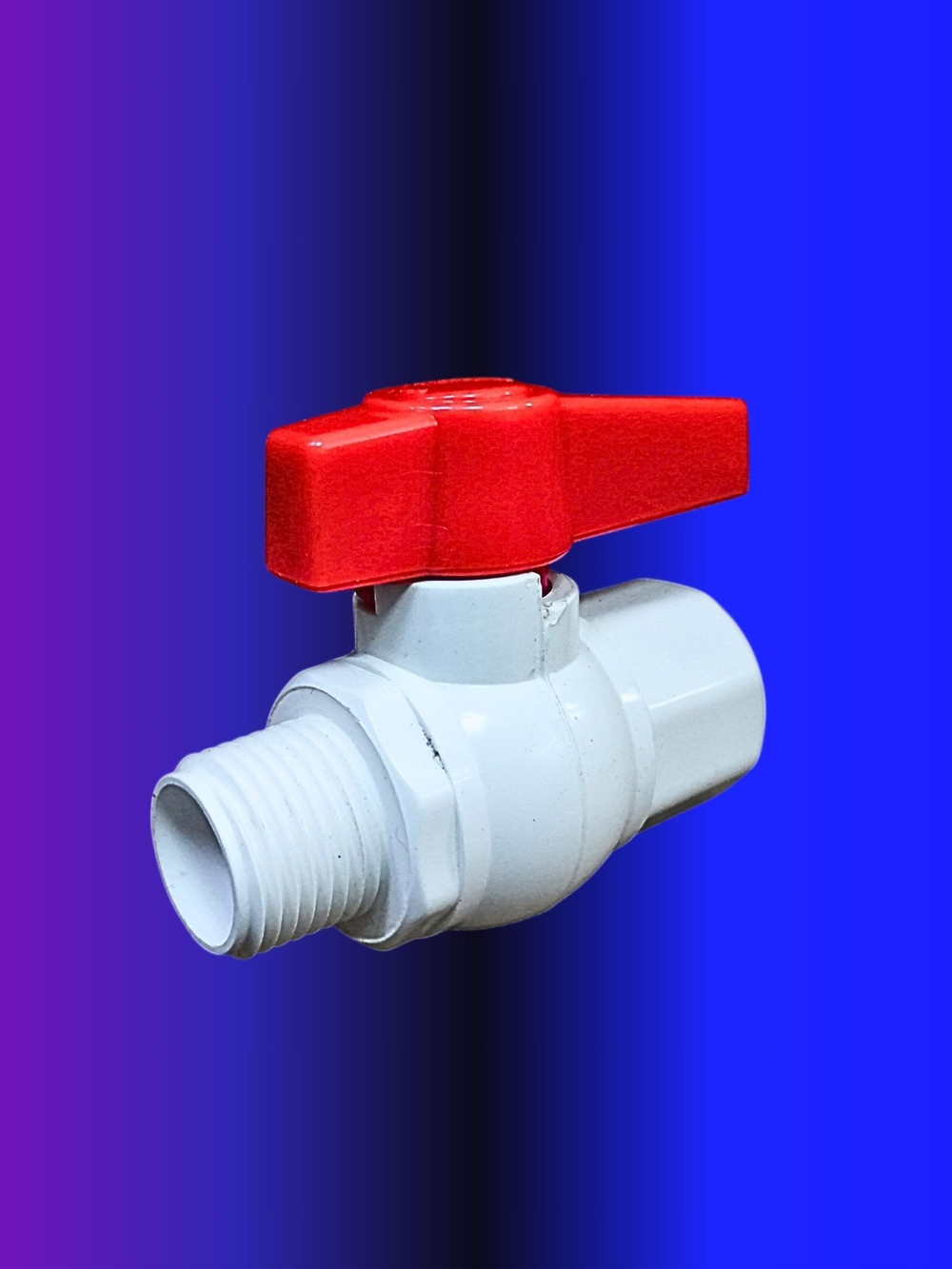 Кран шаровой ABS 1/2" пластик внутренняя наружная резьба