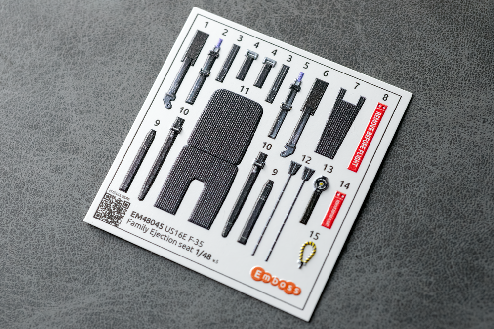 COMBO F-35A/B/C Cocpit details for Tamiya 1/48 (3D decal)