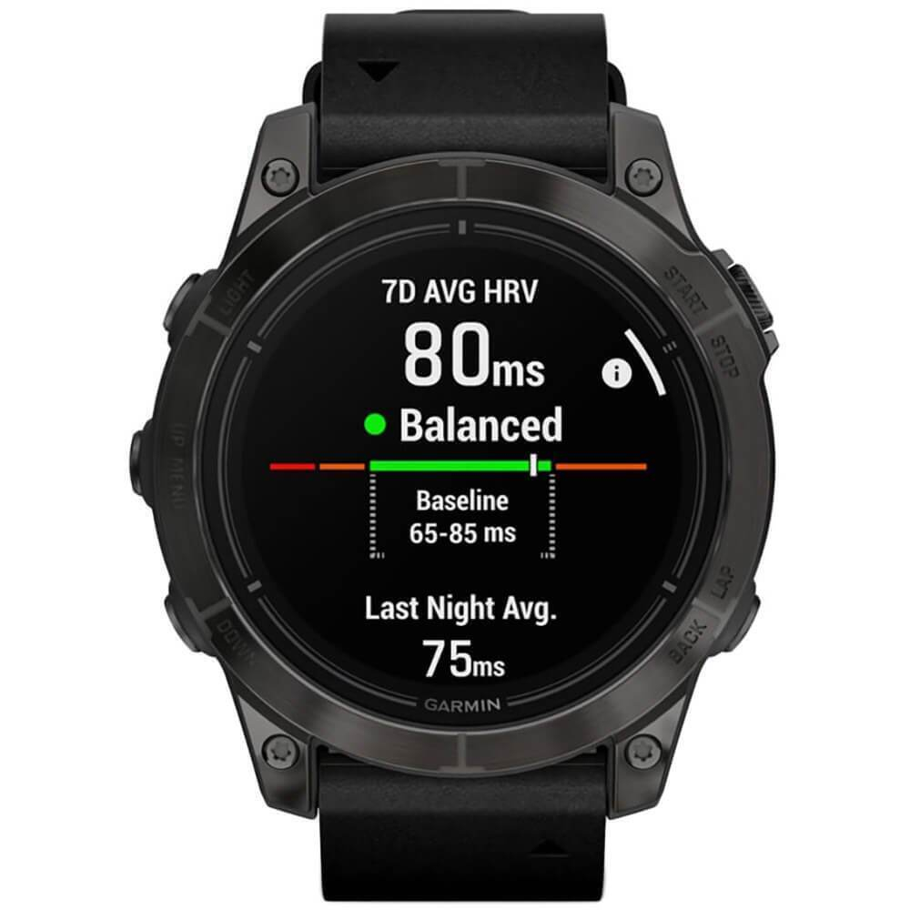 Умные часы Garmin Epix Pro (Gen 2) 47 мм Sapphire Edition титан DLC Carbon Grey с черным ремешком