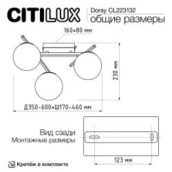 Citilux DORSY CL223132 LED Люстра поворотная Чёрная