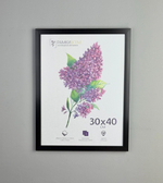 Фоторамка 30х40 см черная, без фактуры, арт. 3040.752229