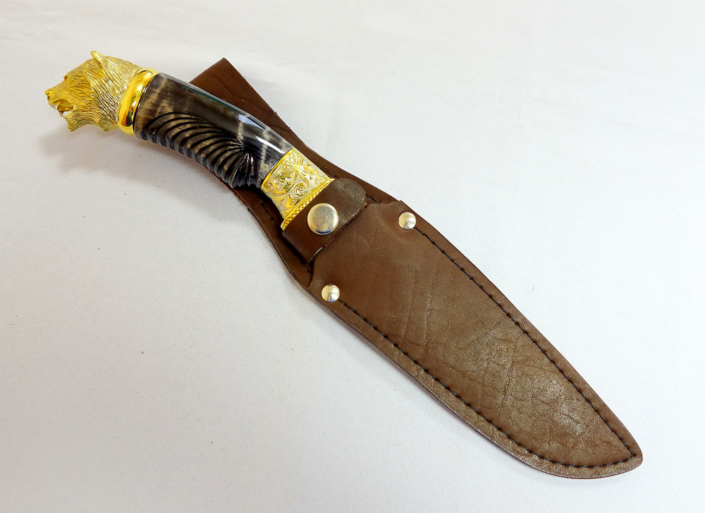 Дамасский нож "Медведь" /в коробке/