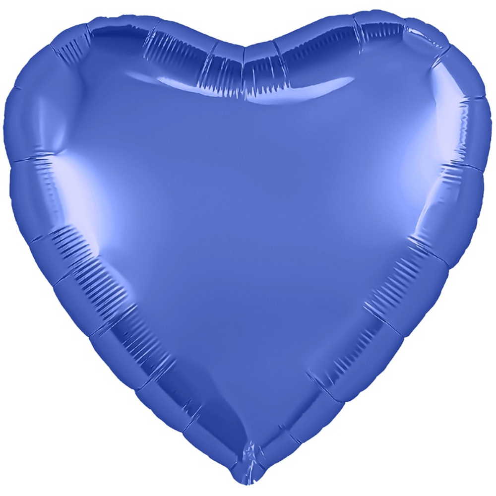 Шар фольгированный Сердце 46 см (Голубой)