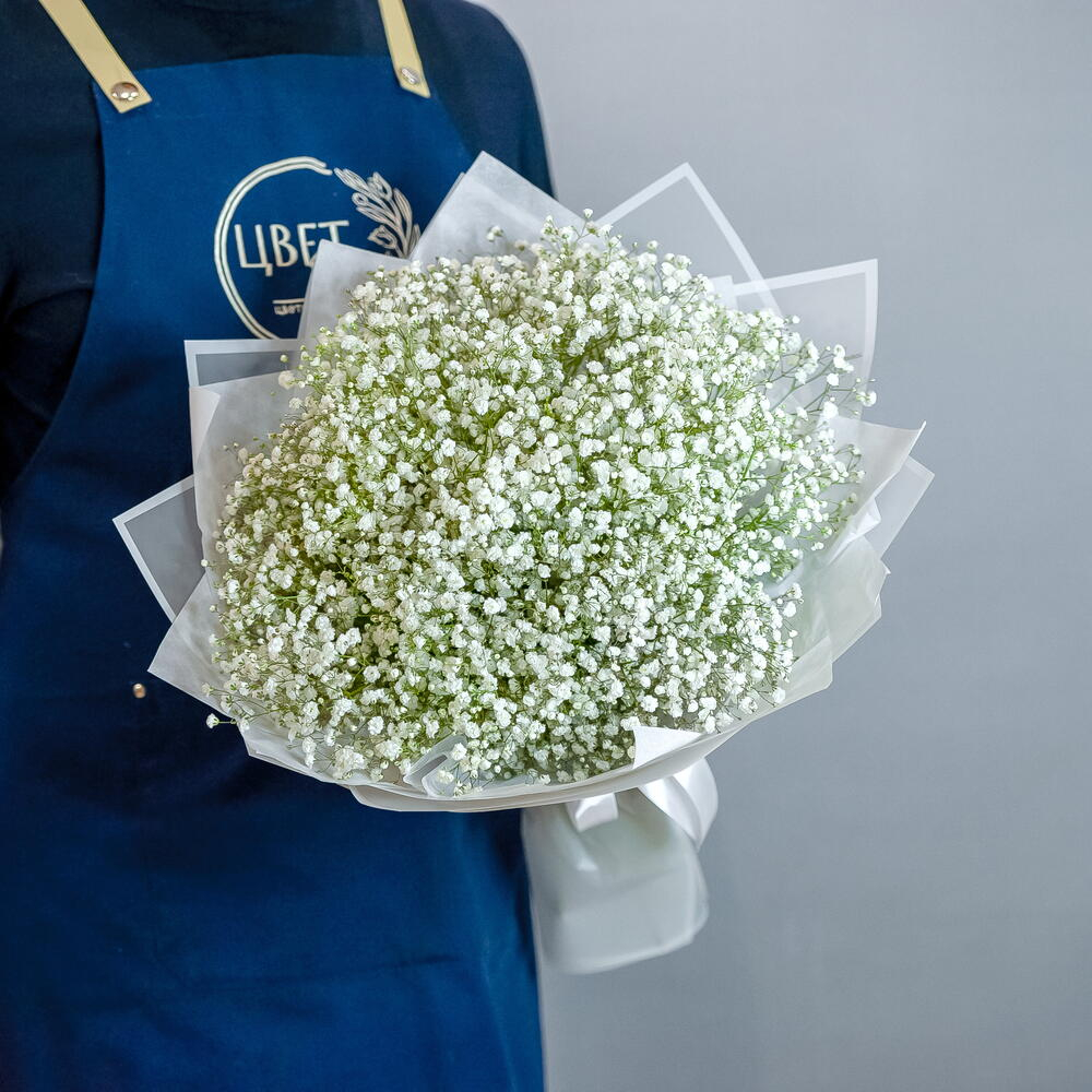 Букет белой гипсофилы
