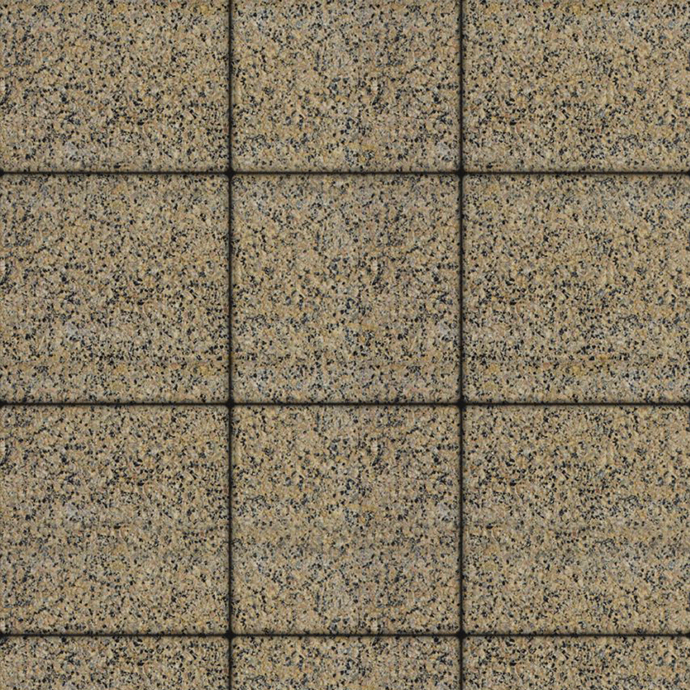 ТРОТУАРНАЯ ПЛИТКА КВАДРАТ - Б.1.К.6 ГРАНИТ ЖЕЛТЫЙ С ЧЕРНЫМ