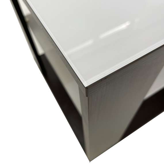 Стол журнальный BeautyStyle 6 венге/стекло белое