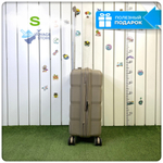 Маленький чемодан Mironpan 95, Бежевый, S с расширителем