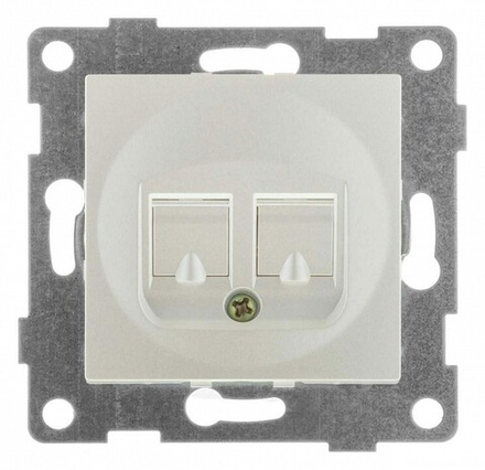 Розетка двойная телефонная RJ-12 Gusi Electric UGRA С11Т2-028