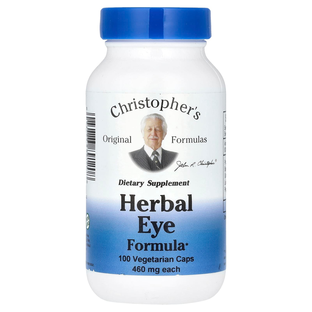 Christopher's Original Formulas, травяная формула для зрения, 100 вегетарианских капсул