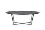 Стол журнальный Garda Decor Garda Decor овальный черный , хром 120*65*41 см