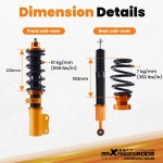 MaXpeedingrods Adjustable Coilovers Kits подходит для автомобиля Honda Fit 1st Gen Hatchback 2007-08