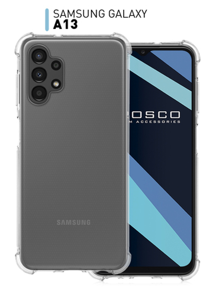 Чехол ROSCO для Samsung Galaxy A13 оптом (арт. SS-A13-HARD-TPU-TRANSPARENT)