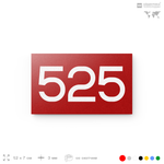 Номер на дверь 525, табличка на дверь для офиса, квартиры, кабинета, аудитории, склада, красная 120х70 мм, Айдентика Технолоджи