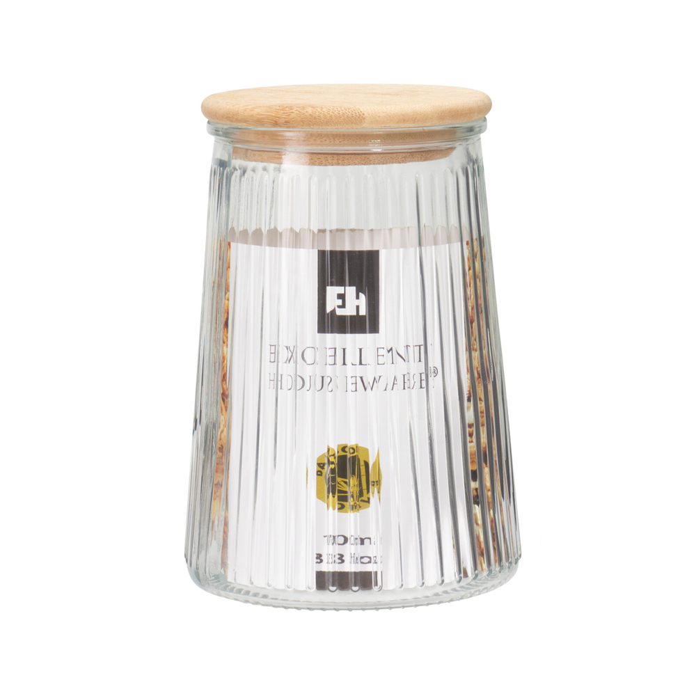 Банка для хранения ребристая с крышкой 1000 мл