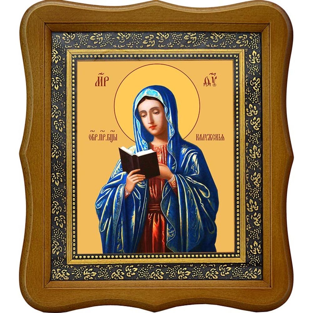 Калужская икона Божьей Матери на холсте.