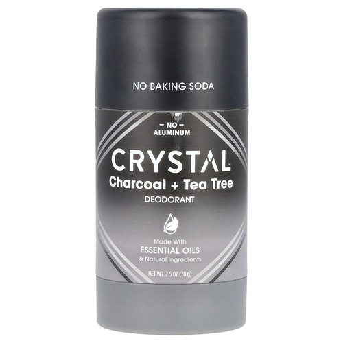 CRYSTAL, Дезодорант, древесный уголь и чайное дерево, 70 г (2,5 унции)