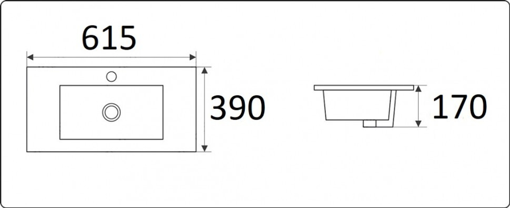 Умывальник CeramaLux 9393-60