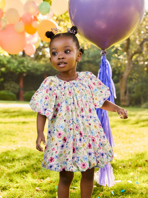 Платье для девочки Next AC9-265, Молочный, Розовый, Синий