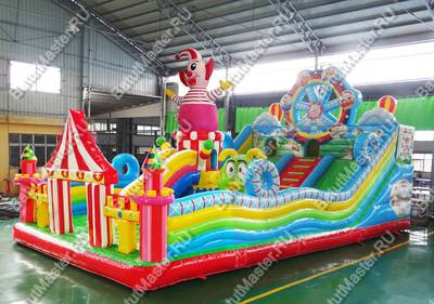 Коммерческий надувной батут "Парк развлечений 2" 12*7*7 м