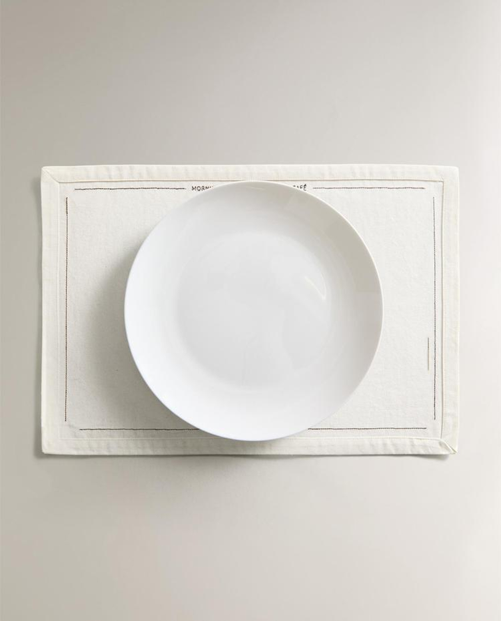 ZARA HOME САЛФЕТКА ПОД СТОЛОВЫЕ С ПРИНТОМ, КОРИЧНЕВЫЙ