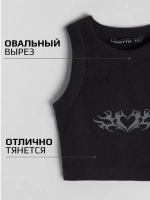 Летний кроп топ трикотажный детский