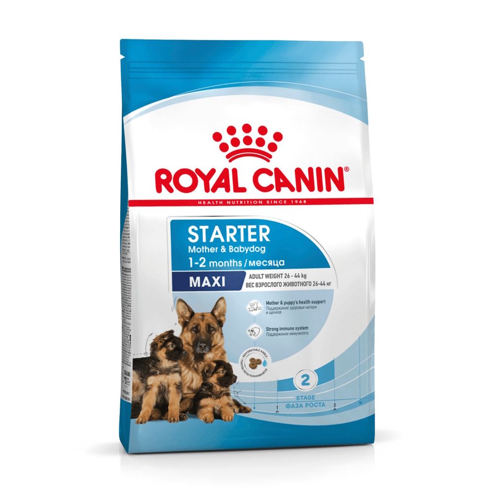 Сухой корм Royal Canin Maxi Starter для щенков крупных пород до 2-х месяцев, беременных и кормящих сук Сухой корм Royal Canin Maxi Starter для щенков крупных пород до 2-х месяцев, беременных и кормящих сук