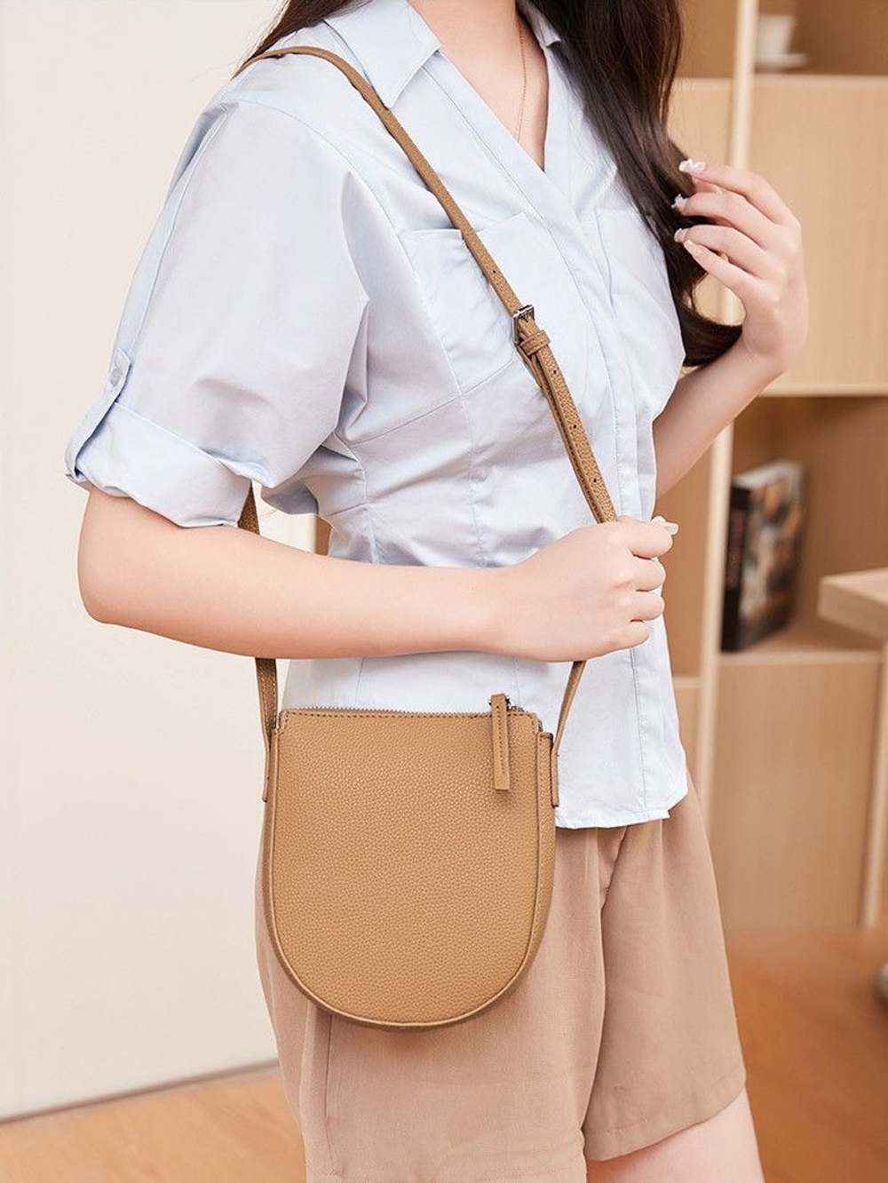 сумка женская натуральная кожа через плечо кросс боди маленькая