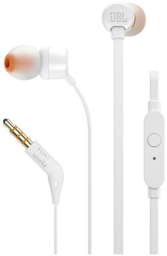 JBL T110, белая Гарнитура