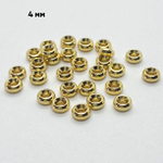 Бусина, цвет золото, размер 4*2 мм, цена за 10 шт