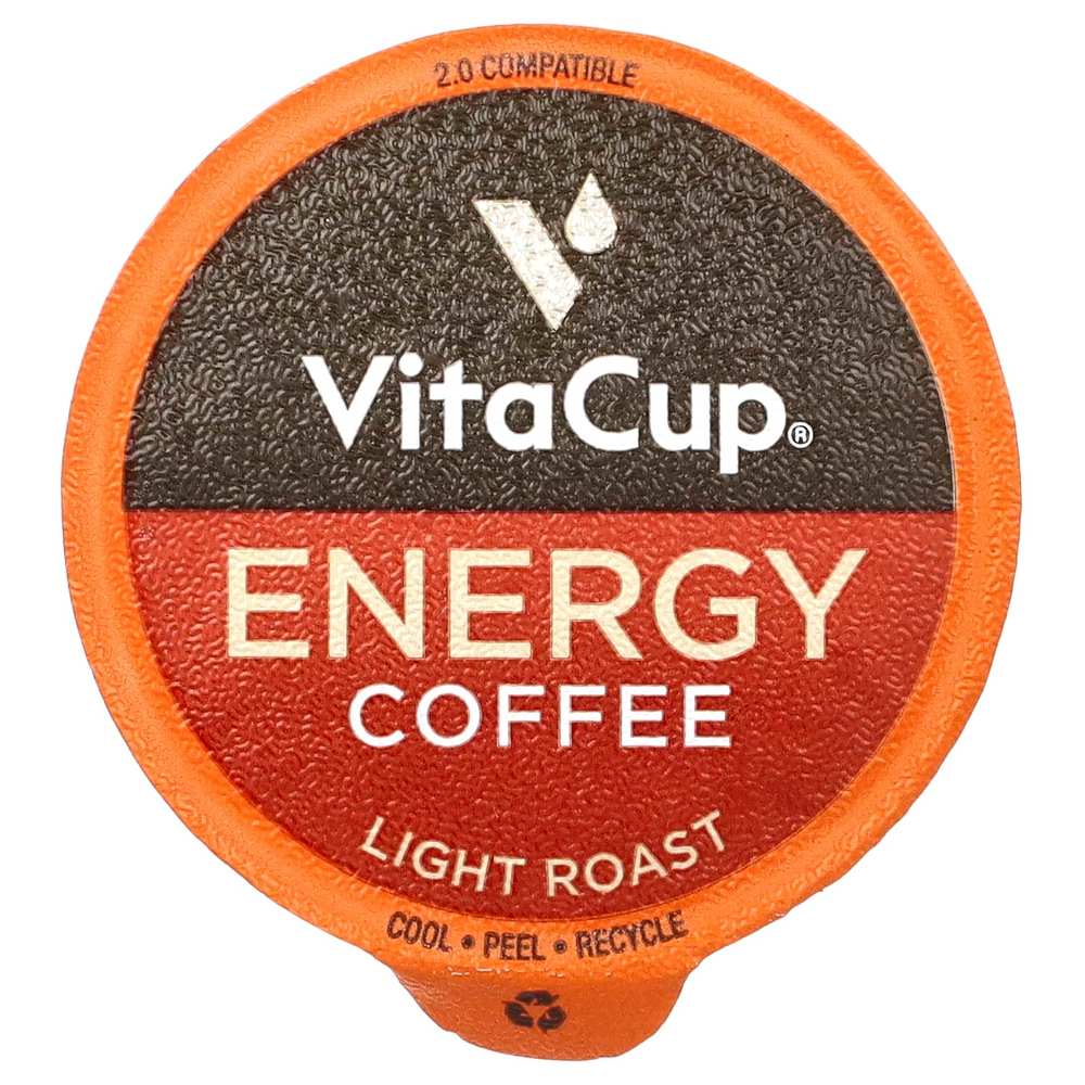 VitaCup, Energy Coffee, легкая обжарка, 16 чашек по 11 г (0,39 унции)