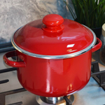 Кастрюля 3л цилиндрическая без рисунка, цвет в ассортименте