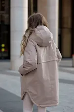 Куртка ko-ko-ko утепленная женская бежевая