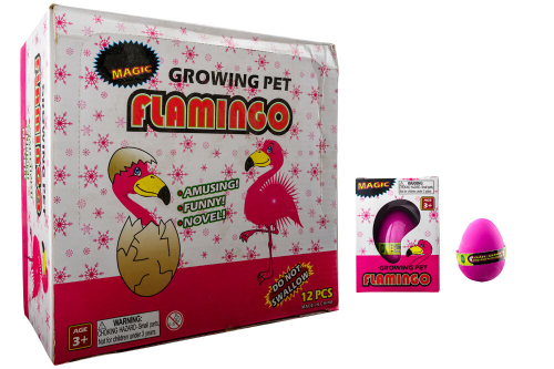 Яйцо с раст. в воде игр. Фламинго в инд. кор. 24*12шт