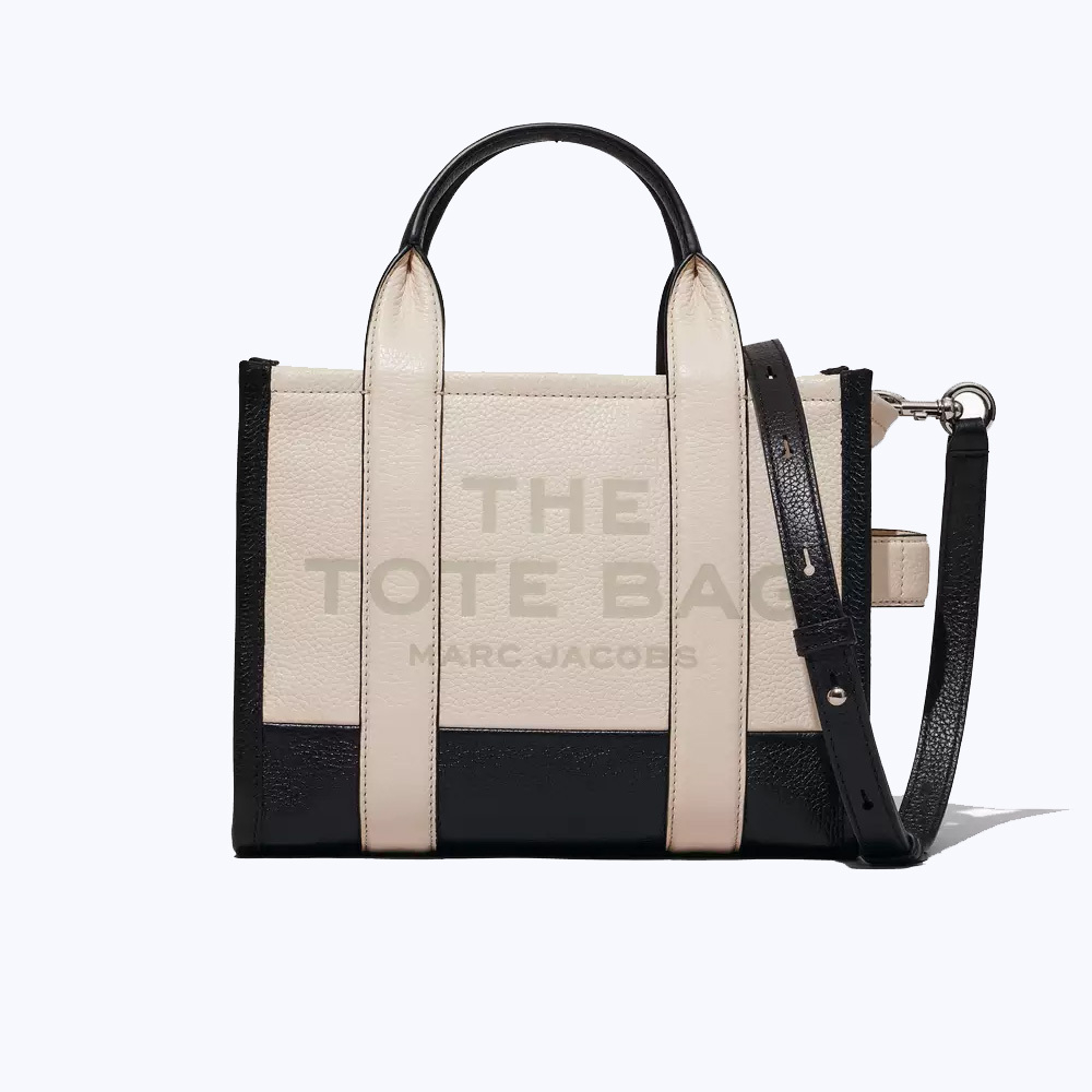 Сумка-тоут Marc Jacobs The Leather Colorblock Mini Tote Bag Ivory Multi