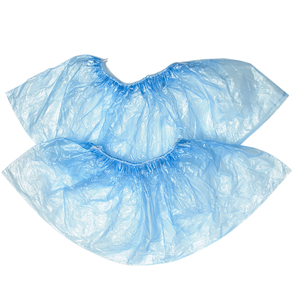 Бахилы п/э голубые/зеленые/фиолетовые СТАНДАРТ 50пар в упак, плотн 2,8гр