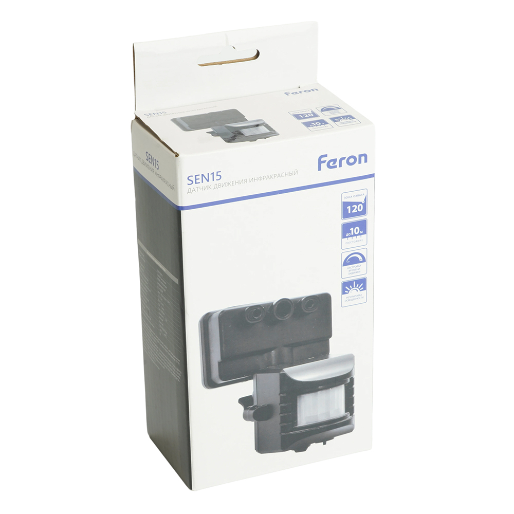 Датчик движения 1200W 10m 120° черный, SEN15/LX02