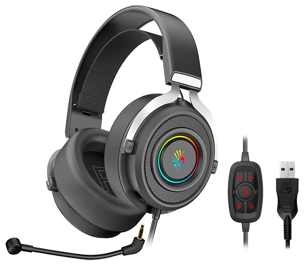 Гарнитура  A4Tech G535 (BLACK+SILVER) USB