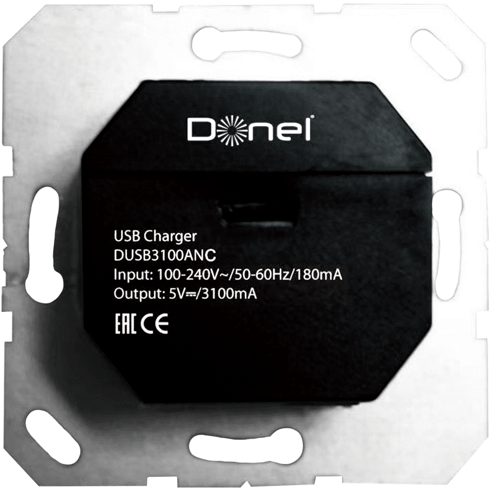 USB зарядное устройство, 3.1A тип A, С черный