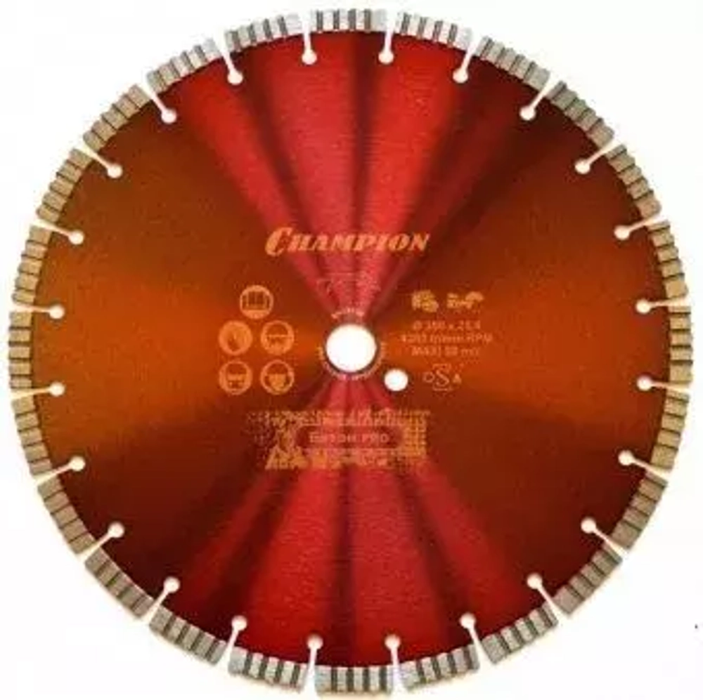 Диск алмазный CHAMPION бетон PRO 400/25,4/12 Concrete Crunch (железобетон, старый бетон)