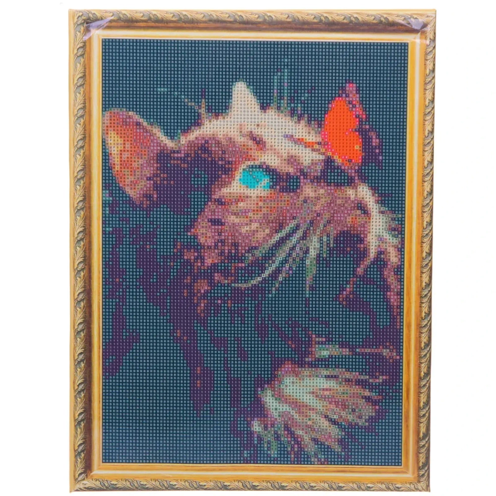 Алмазная мозаика на подрамнике с полным заполнением «МИР ЯРКИХ КРАСОК»,Мушкетер и бабочка, 30*40 см