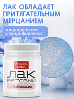 Лак матовый с блестками+защитный воск 2х50 мл