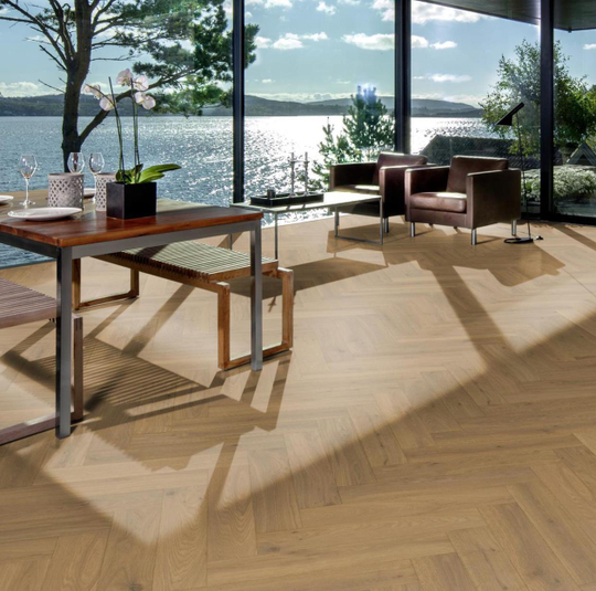 Инженерная доска Kahrs Дуб CD, Серое масло Grey oil