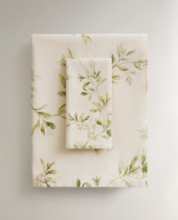 Zara Home скатерть из хлопка, цветочный мотив, 160 120 см · 4253/021