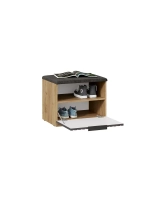 Прихожая с вешалкой Дуб Крафт золотой 145х43х226