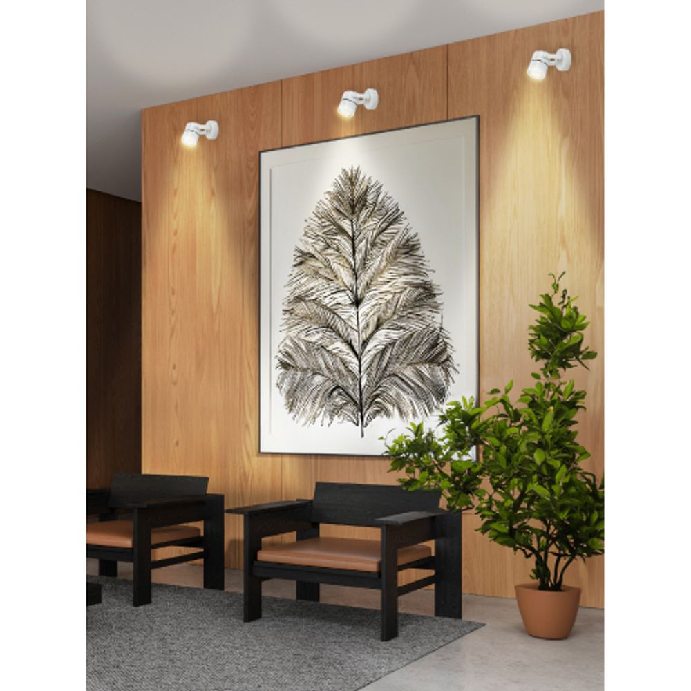 Светильник настенно-потолочный спот ЭРА OL4 GU10 WH под лампу MR16 GU10 белый | Накладные светильники