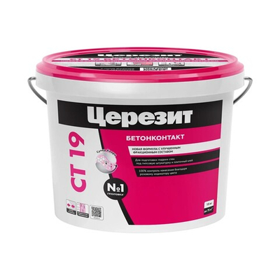 CT 19/15 Грунтовка бетоноконтакт адгезионная для обработки бетонных оснований (ЦЕРЕЗИТ)
