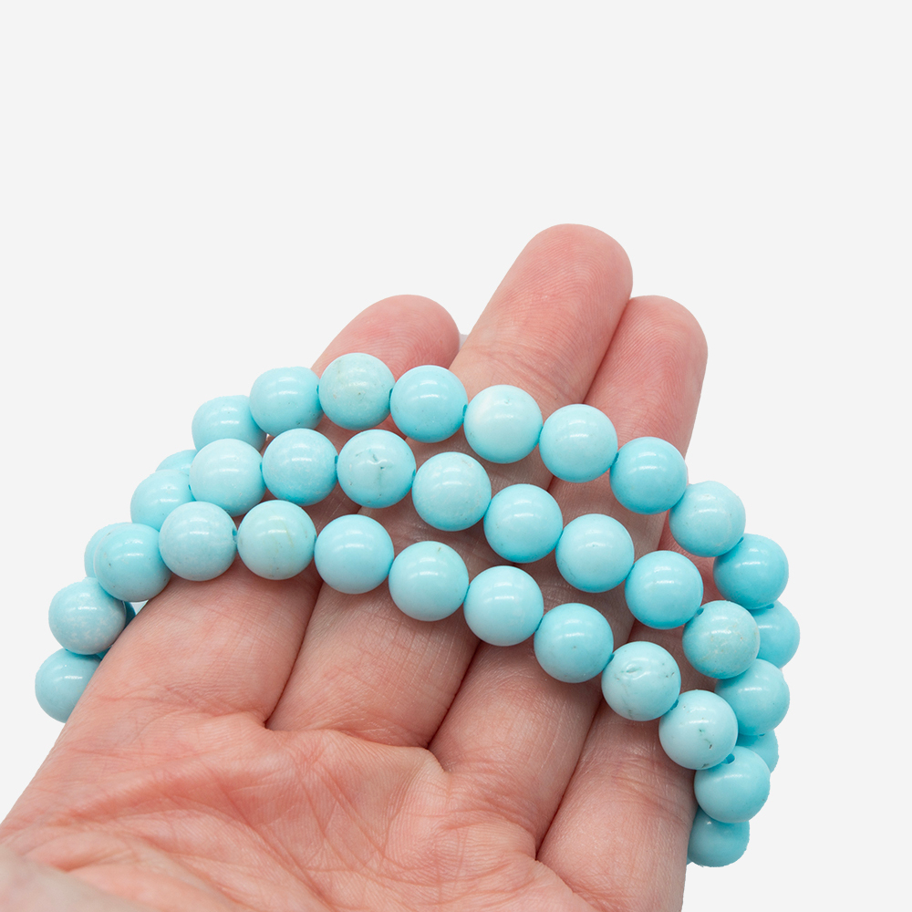 Туркенит (имитация бирюзы светлого оттенка), 8,5мм, шар